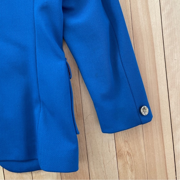 Vintage 1960s Kid Size Cobalt Blue Mod Blazer with Gold Buttons - Picture 8 of 13